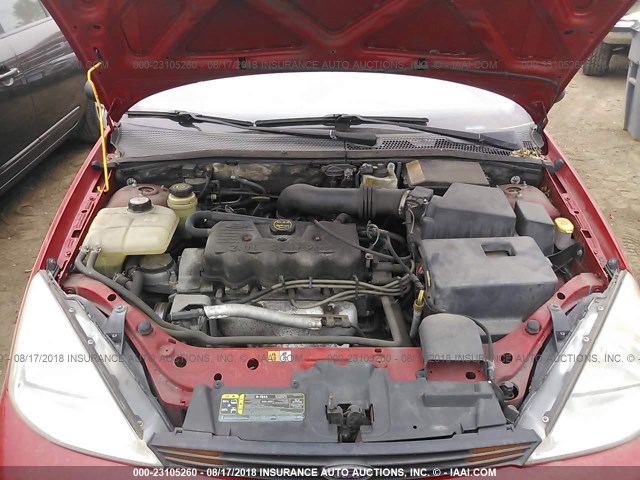 1FAFP33P22W286861 - 2002 FORD FOCUS LX RED photo 10