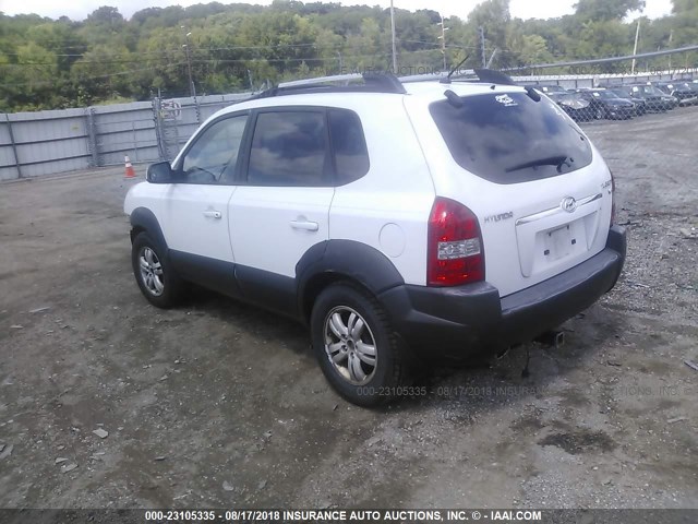 KM8JN12D96U410692 - 2006 HYUNDAI TUCSON GLS/LIMITED WHITE photo 3