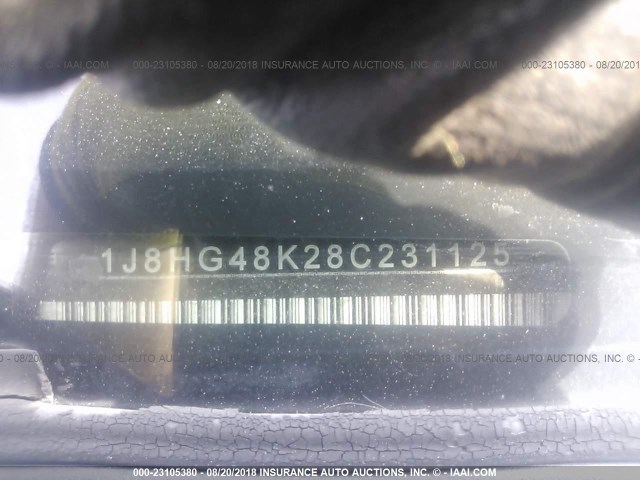 1J8HG48K28C231125 - 2008 JEEP COMMANDER SPORT მწვანე ფოტო 9