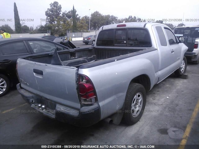 5TETX22NX6Z275994 - 2006 TOYOTA TACOMA ACCESS CAB SILVER photo 4