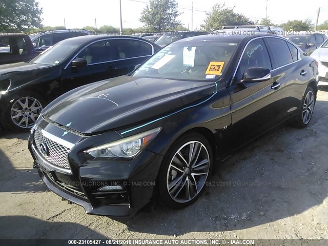 JN1BV7ARXEM687605 - 2014 INFINITI Q50 PREMIUM/SPORT BLACK photo 2