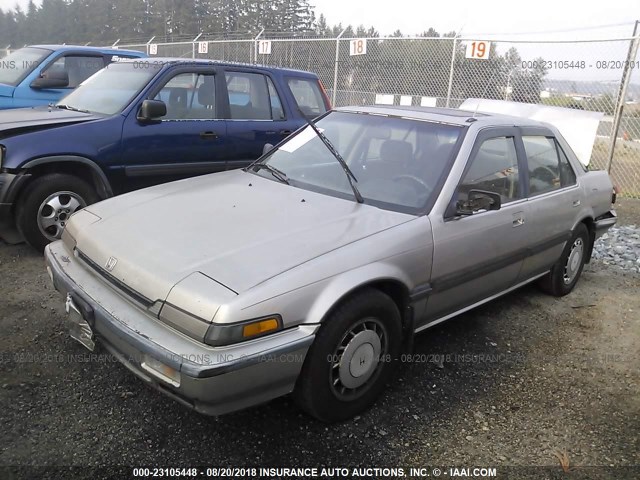 JHMCA5646KC048524 - 1989 HONDA ACCORD LXI TAN photo 2