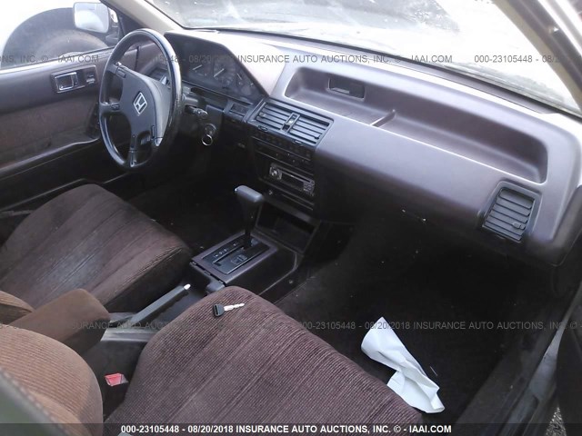 JHMCA5646KC048524 - 1989 HONDA ACCORD LXI TAN photo 5