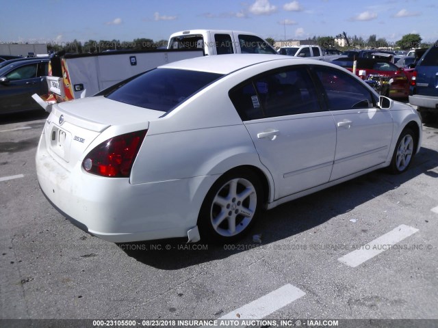 1N4BA41E74C871527 - 2004 NISSAN MAXIMA SE/SL WHITE photo 4