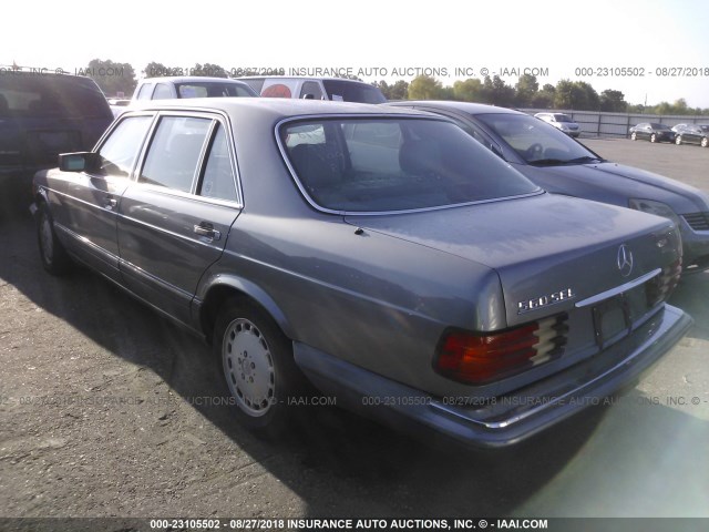 WDBCA39E3KA463059 - 1989 MERCEDES-BENZ 560 SEL GRAY photo 3