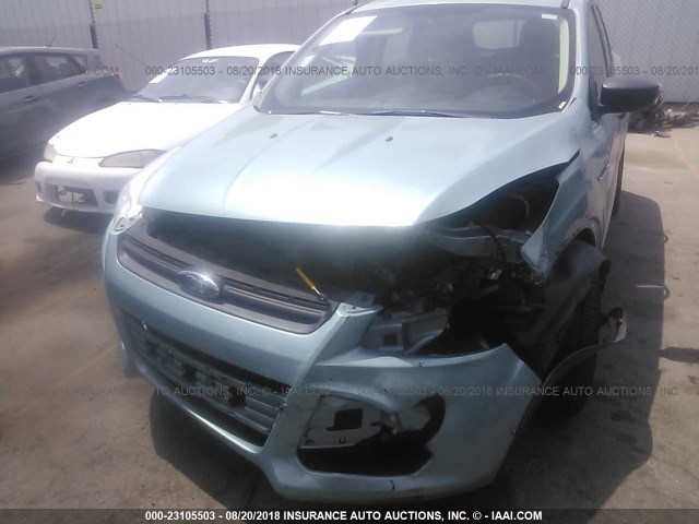 1FMCU0F72DUD50472 - 2013 FORD ESCAPE S BLUE photo 6