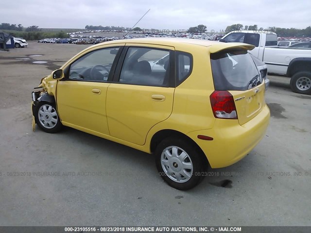 KL1TG62695B323933 - 2005 CHEVROLET AVEO LT YELLOW photo 3