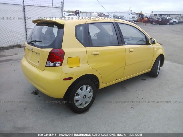 KL1TG62695B323933 - 2005 CHEVROLET AVEO LT YELLOW photo 4