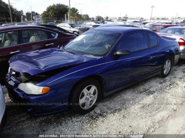 2G1WW12E959229063 - 2005 CHEVROLET MONTE CARLO LS ლურჯი ფოტო 2