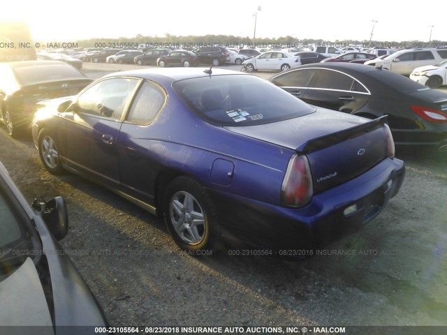 2G1WW12E959229063 - 2005 CHEVROLET MONTE CARLO LS ლურჯი ფოტო 3