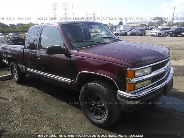 2GCEK19RXW1117427 - 1998 CHEVROLET GMT-400 K1500 MAROON photo 1