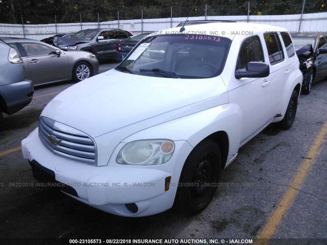 3GNCA13D98S695962 - 2008 CHEVROLET HHR LS WHITE photo 2