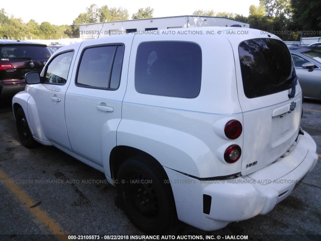 3GNCA13D98S695962 - 2008 CHEVROLET HHR LS WHITE photo 3