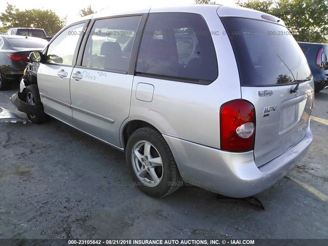 JM3LW28A830360259 - 2003 MAZDA MPV WAGON SILVER photo 3