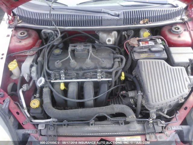 1B3ES26C33D169845 - 2003 DODGE NEON SE RED photo 10