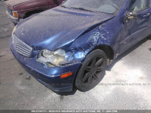 WDBRF61J92F150672 - 2002 MERCEDES-BENZ C 240 BLUE photo 6