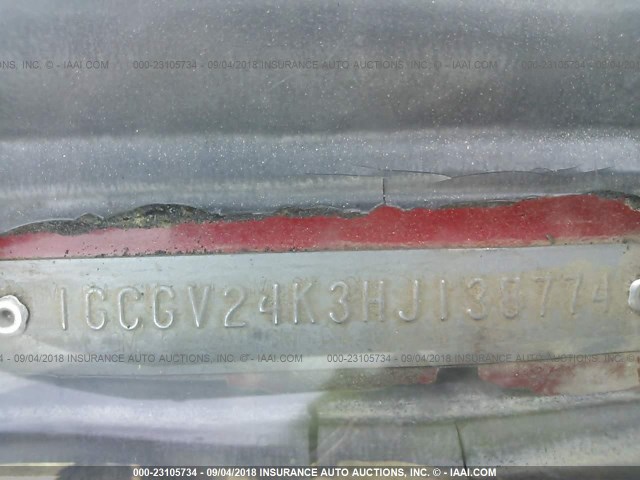 1GCGV24K3HJ138774 - 1987 CHEVROLET V20 RED photo 9