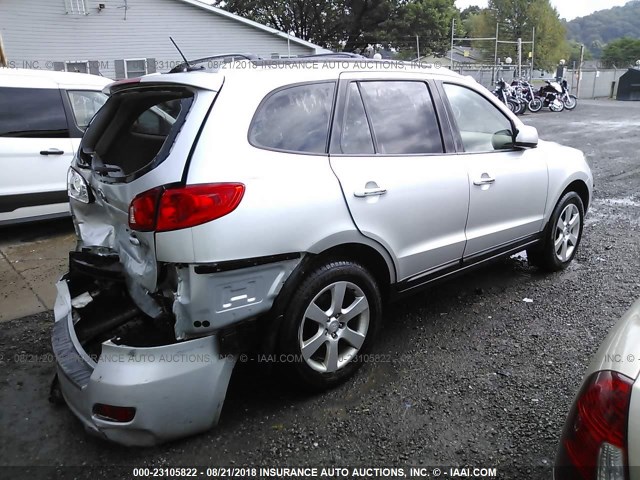 5NMSH73E07H074871 - 2007 HYUNDAI SANTA FE SE/LIMITED SILVER photo 4