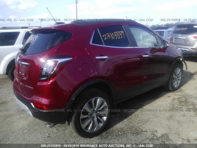 KL4CJASB9HB007988 - 2017 BUICK ENCORE PREFERRED RED photo 4