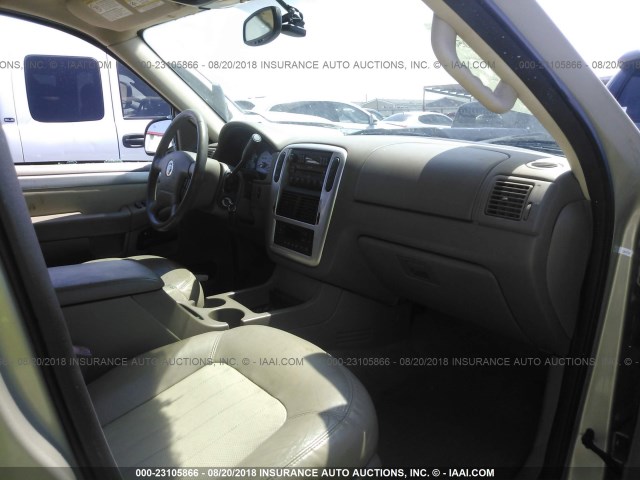 4M2ZU66KX4ZJ24490 - 2004 MERCURY MOUNTAINEER  TAN photo 5