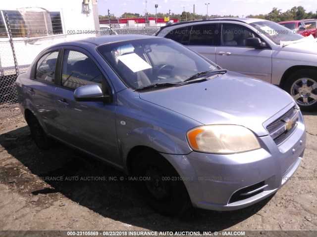 KL1TD56607B140338 - 2007 CHEVROLET AVEO LS BLUE photo 1