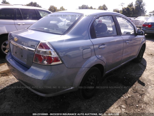 KL1TD56607B140338 - 2007 CHEVROLET AVEO LS BLUE photo 4
