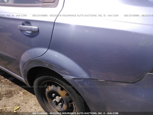KL1TD56607B140338 - 2007 CHEVROLET AVEO LS BLUE photo 6