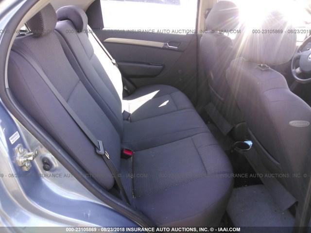 KL1TD56607B140338 - 2007 CHEVROLET AVEO LS BLUE photo 8