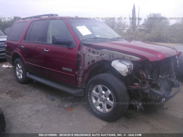 1FMFU15528LA36268 - 2008 FORD EXPEDITION XLT RED photo 1