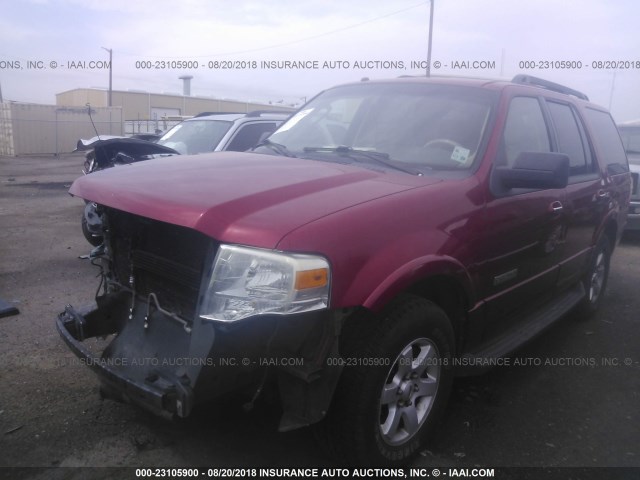 1FMFU15528LA36268 - 2008 FORD EXPEDITION XLT RED photo 2