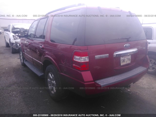 1FMFU15528LA36268 - 2008 FORD EXPEDITION XLT RED photo 3