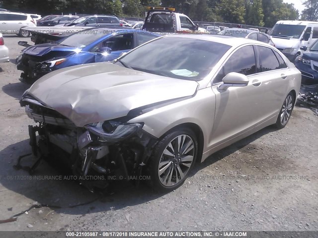 3LN6L5FC5HR644973 - 2017 LINCOLN MKZ RESERVE TAN photo 2