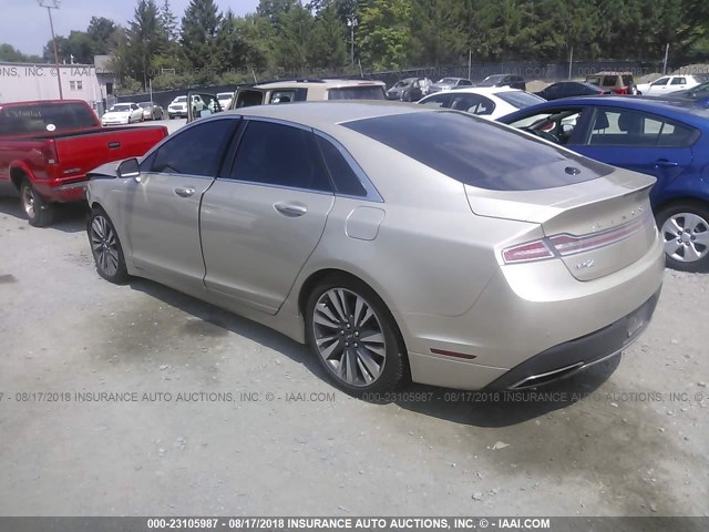 3LN6L5FC5HR644973 - 2017 LINCOLN MKZ RESERVE თაფლისფერი ფოტო 3