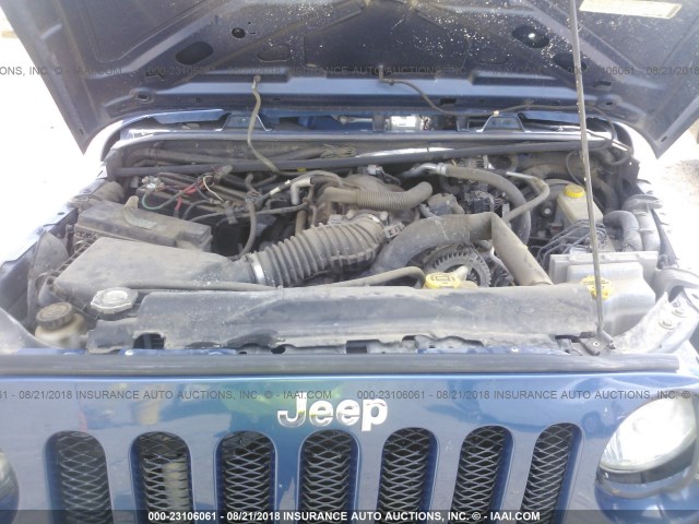 1J4AA2D1XAL176838 - 2010 JEEP WRANGLER SPORT ლურჯი ფოტო 10