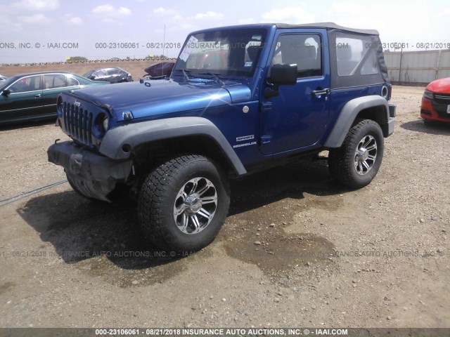 1J4AA2D1XAL176838 - 2010 JEEP WRANGLER SPORT BLUE photo 2