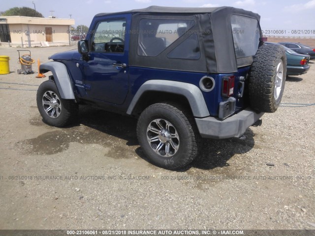 1J4AA2D1XAL176838 - 2010 JEEP WRANGLER SPORT BLUE photo 3