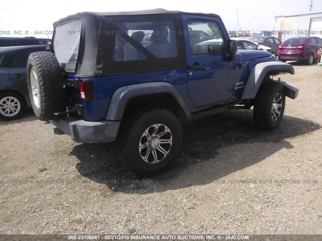 1J4AA2D1XAL176838 - 2010 JEEP WRANGLER SPORT ლურჯი ფოტო 4