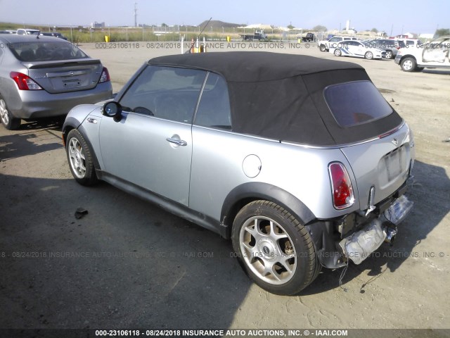 WMWRH33475TF81406 - 2005 MINI COOPER S SILVER photo 3