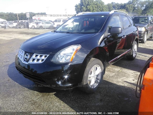 JN8AS5MV2FW771782 - 2015 NISSAN ROGUE SELECT S BLACK photo 2