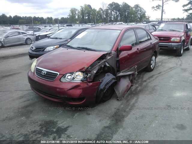 1NXBR32E38Z993227 - 2008 TOYOTA COROLLA CE/LE/S RED photo 2