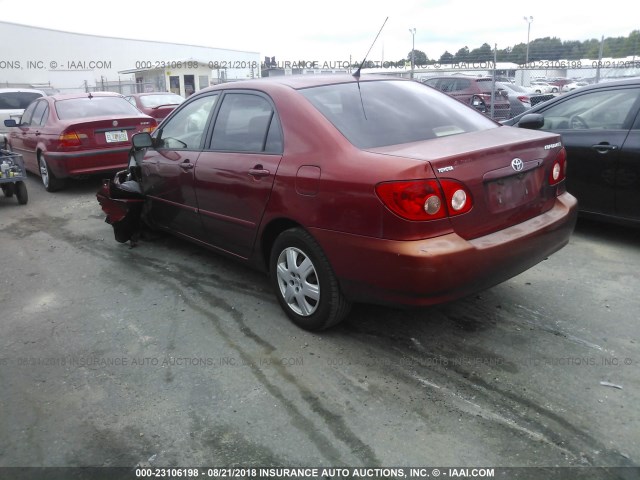 1NXBR32E38Z993227 - 2008 TOYOTA COROLLA CE/LE/S RED photo 3