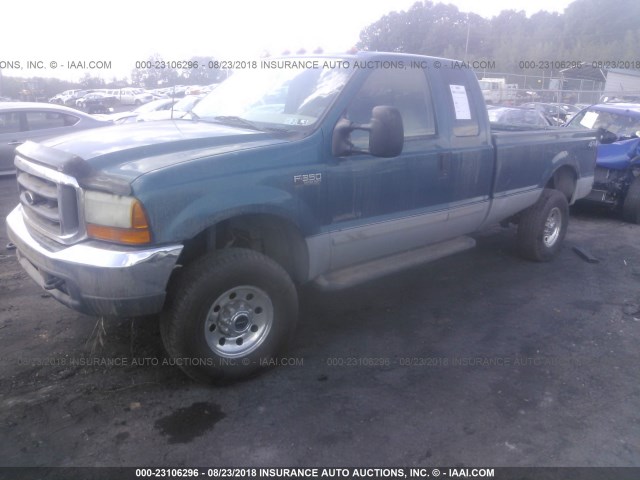 1FTSX31F81EA44616 - 2001 FORD F350 SRW SUPER DUTY BLUE photo 2