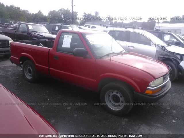 1GCCS14H138273032 - 2003 CHEVROLET S TRUCK S10 RED photo 1