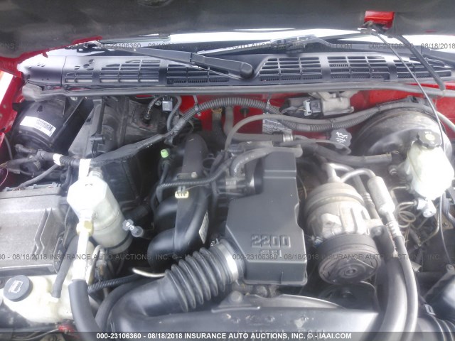 1GCCS14H138273032 - 2003 CHEVROLET S TRUCK S10 RED photo 10