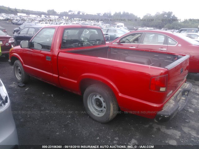 1GCCS14H138273032 - 2003 CHEVROLET S TRUCK S10 RED photo 3