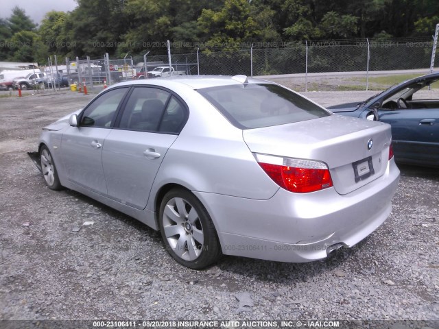 WBANE73526CM43567 - 2006 BMW 530 I SILVER photo 3