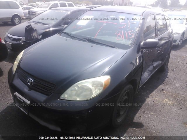 2T1KR32E56C621581 - 2006 TOYOTA COROLLA MATRIX XR BLACK photo 2