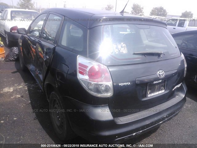 2T1KR32E56C621581 - 2006 TOYOTA COROLLA MATRIX XR BLACK photo 3
