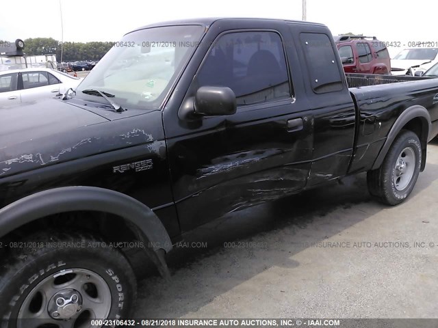 1FTZR15X6XPB23442 - 1999 FORD RANGER SUPER CAB BLACK photo 6