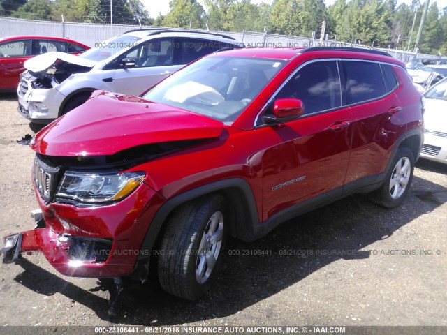 3C4NJCBBXJT124672 - 2018 JEEP COMPASS LATITUDE 红色 照片 2